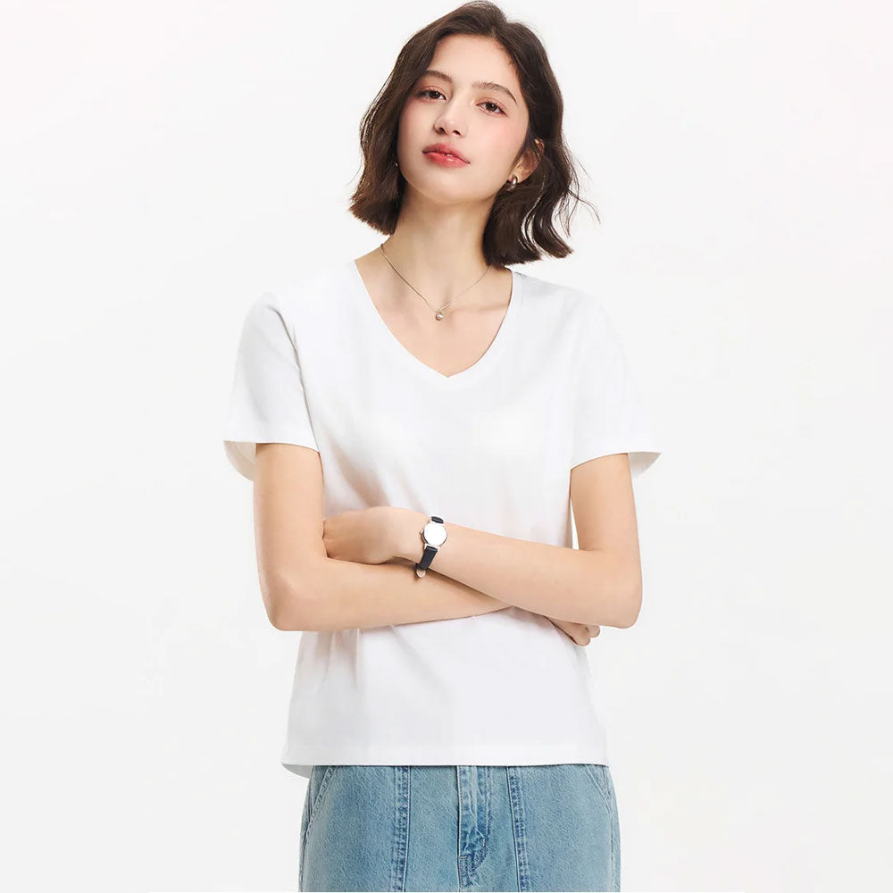 Antibacterial V-Neck Moisture-Wicking T-shirt