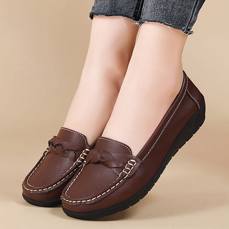 Soft Leather Slip-On Loafers
