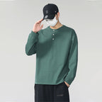 Minimalist Stand-Placket Pullover Blouse