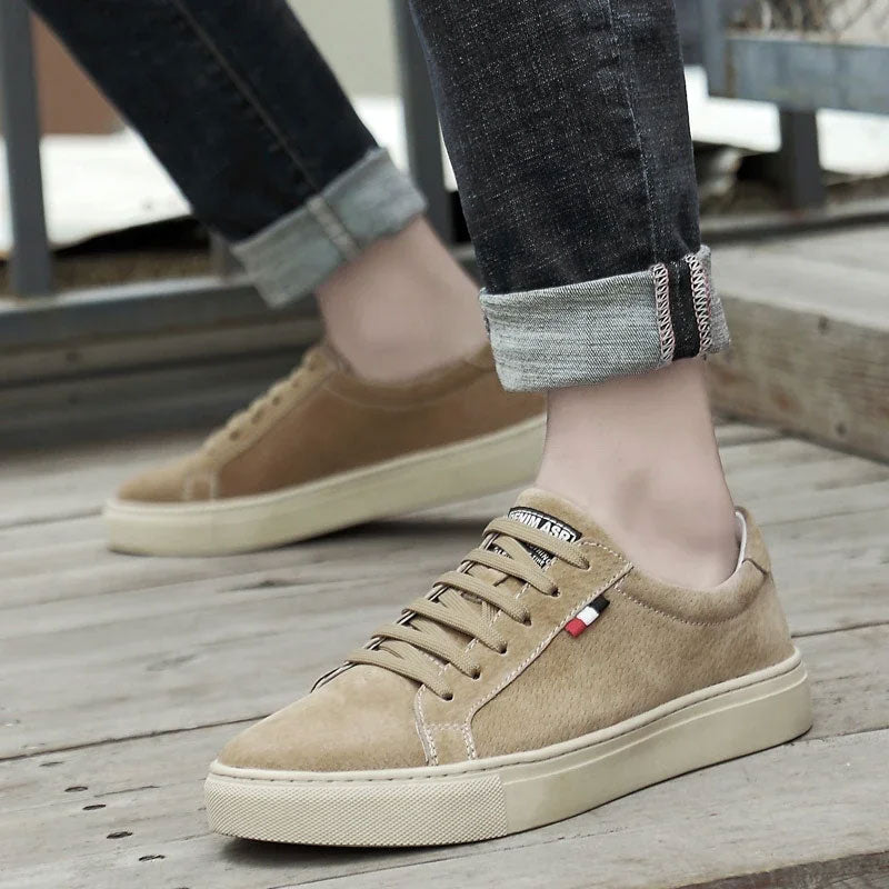 Lace-Up Genuine Leather Dress Sneaker