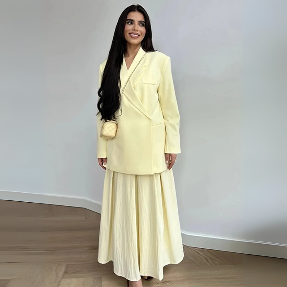 Butter-Yellow Oversized Blazer