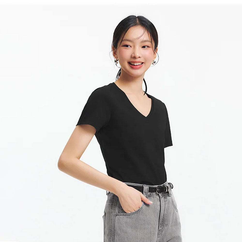 Antibacterial V-Neck Moisture-Wicking T-shirt