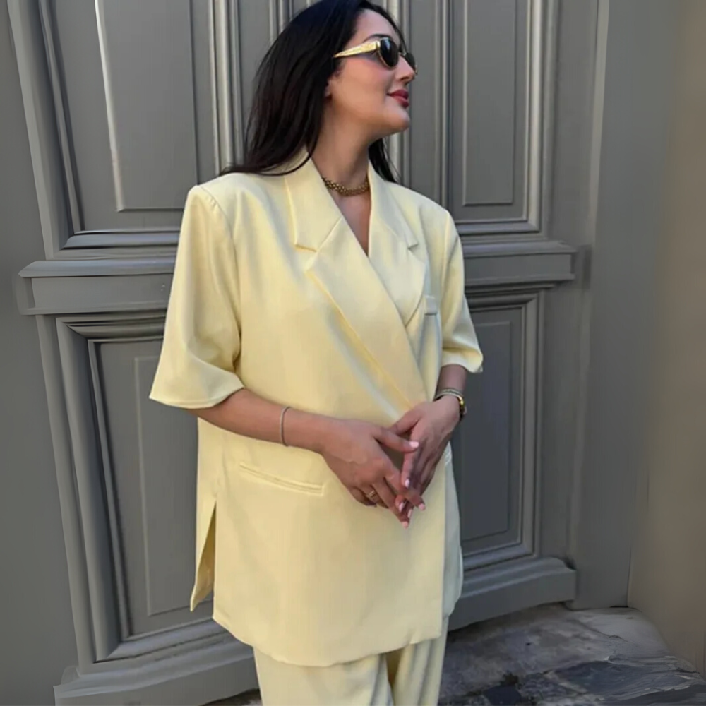 Butter-Yellow Oversized Blazer