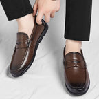 Pointed Toe Leather Moccasin Loafer