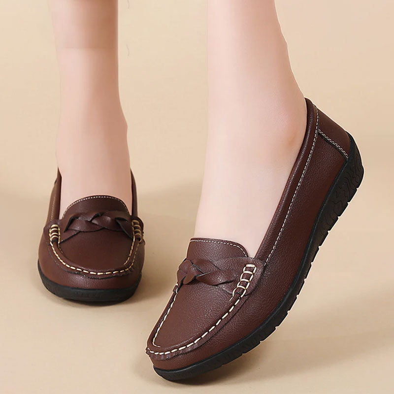 Soft Leather Slip-On Loafers