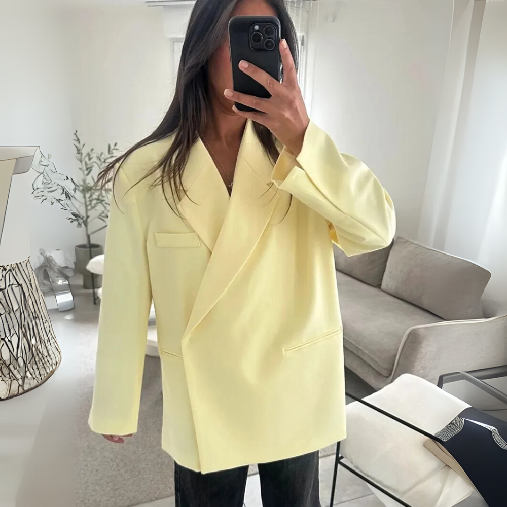 Butter-Yellow Oversized Blazer
