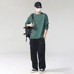 Minimalist Stand-Placket Pullover Blouse