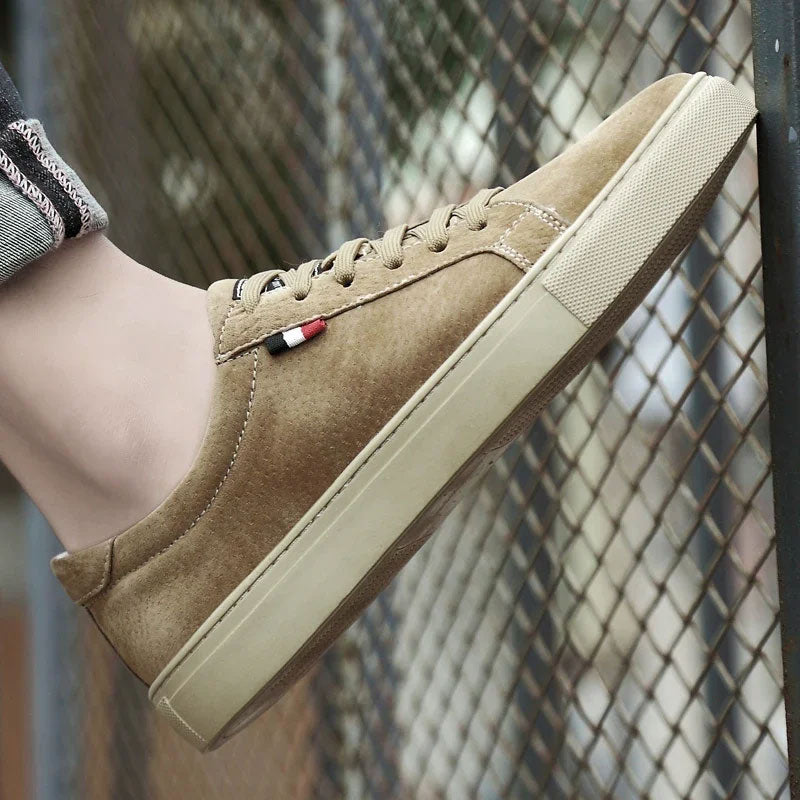 Lace-Up Genuine Leather Dress Sneaker