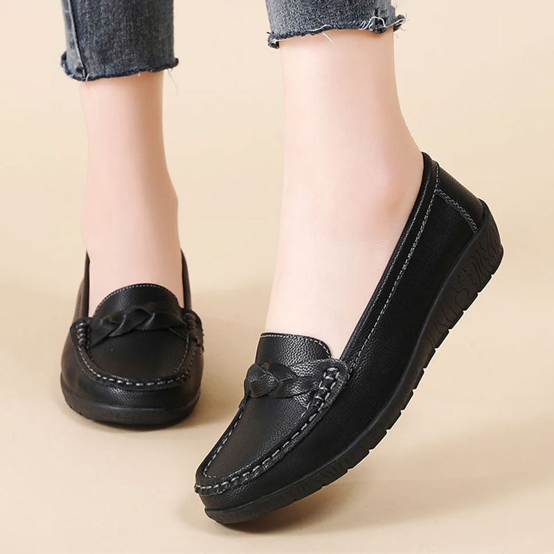 Soft Leather Slip-On Loafers