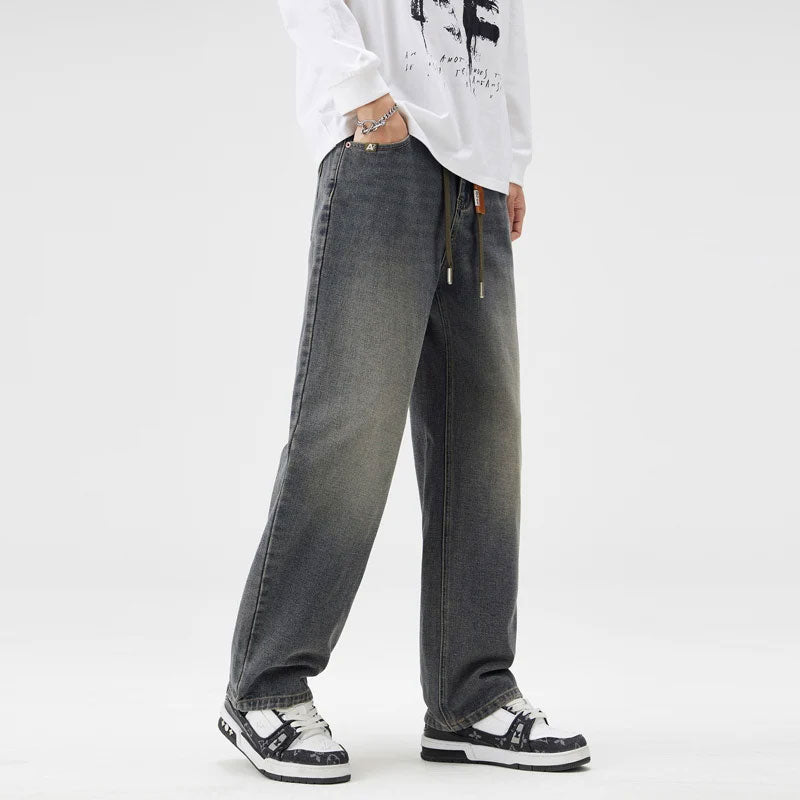 Men’s Retro Wash Straight Jeans
