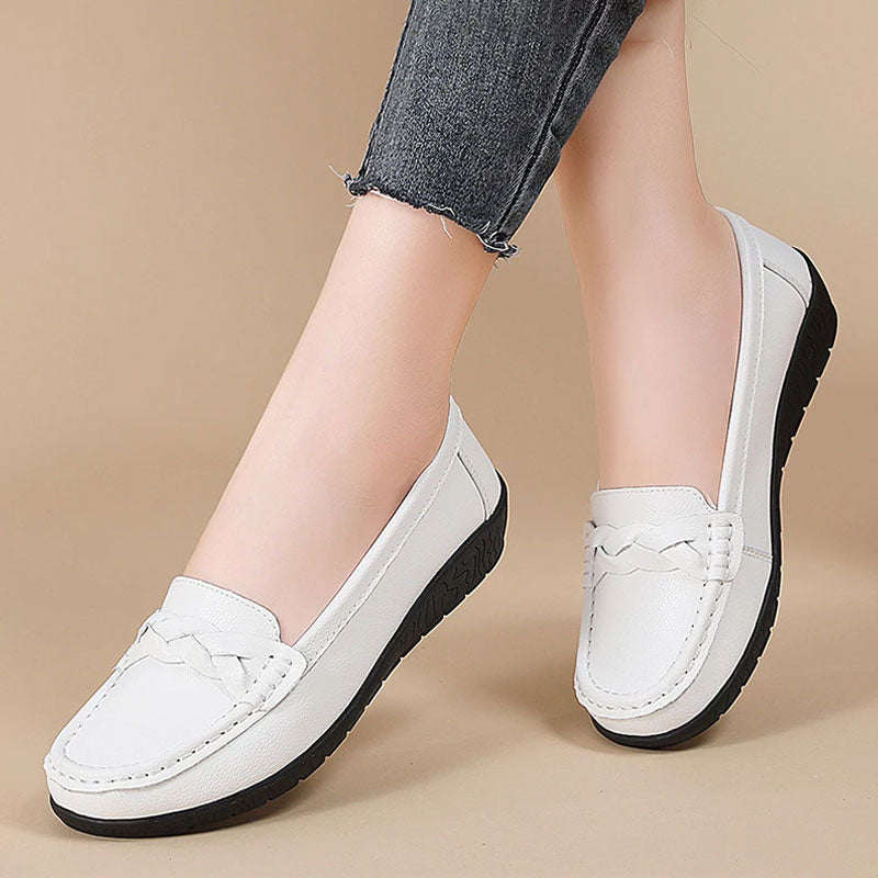 Soft Leather Slip-On Loafers