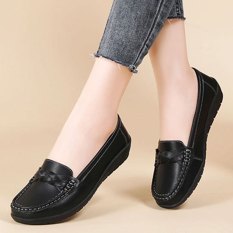 Soft Leather Slip-On Loafers