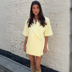 Butter-Yellow Oversized Blazer