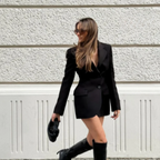 Double-Breasted Slim Waist Blazer