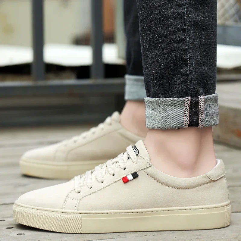 Lace-Up Genuine Leather Dress Sneaker
