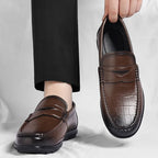 Pointed Toe Leather Moccasin Loafer
