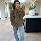 Suede Stand-Collar Zipper Jacket