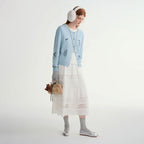 Pet-Motif Wool Knit Cardigan