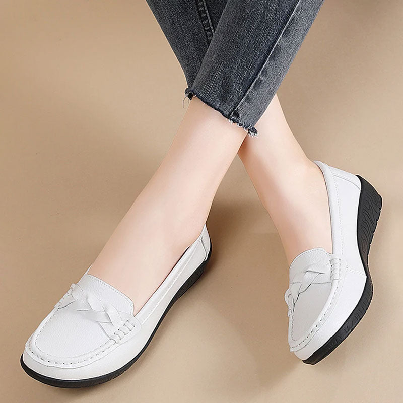 Soft Leather Slip-On Loafers