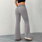 Slim Lace-Up Solid Trousers