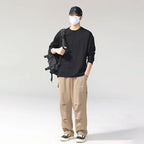 Minimalist Stand-Placket Pullover Blouse