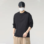 Minimalist Stand-Placket Pullover Blouse